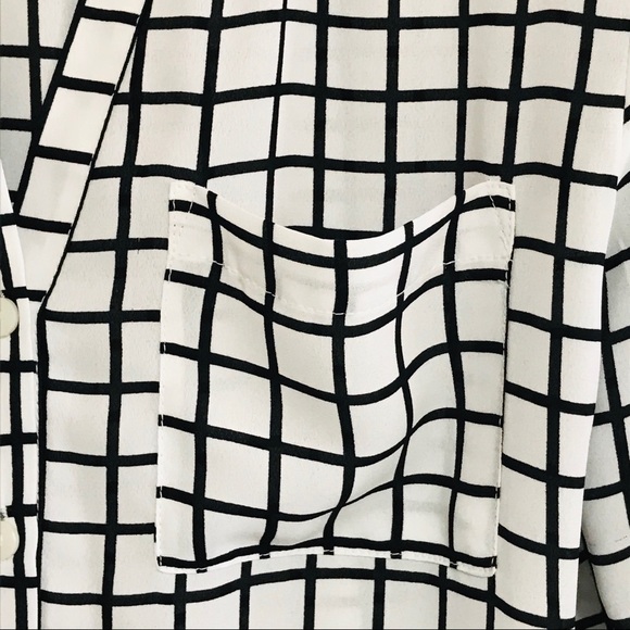 Worthington WHITE & BLACK GEORGETTE BLOUSE - Picture 4 of 7